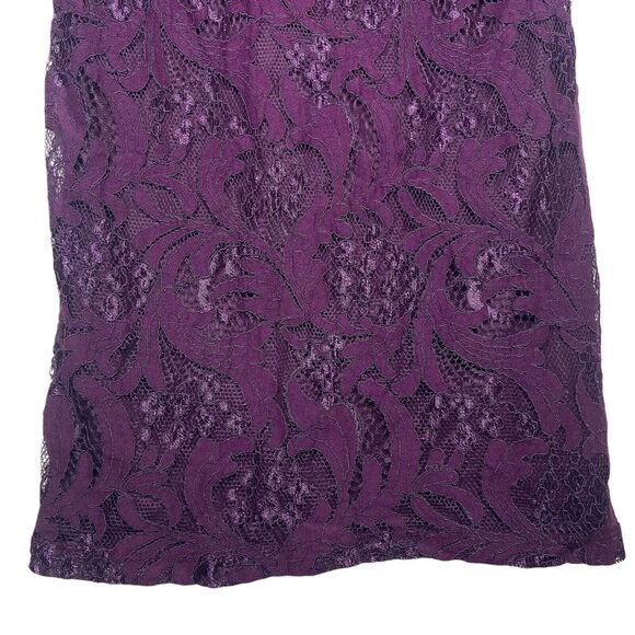 Lulus Mini Dress Size S All For You Dark Purple Lace Bodycon 3/4 Sleeve - Picture 9 of 10